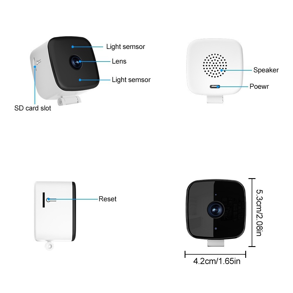 2025 New Cross-Border Wifi Intelligent Voice Intercom Window Hd Night Vision Security Camera