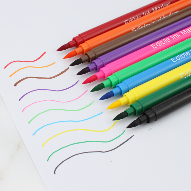 Baking Pigment Pen Hook Line Drawing Double-Ended Pen Edible Pigment Cake Macaron Frosting Biscuit Fondant