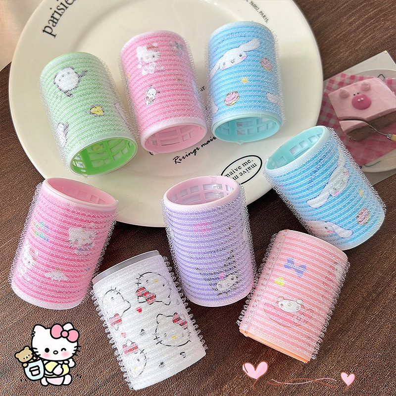 Мультяшный инструмент для завивки волос для девочек, безнагревная плойка для челки, не повреждает волосы, укладка лба, объемная зажимка