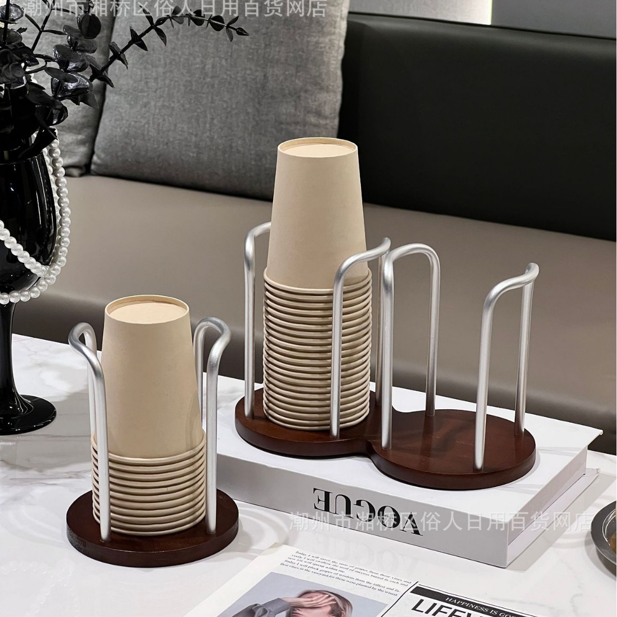 High-value Paper Cup Holder Disposable Cup Taker Desktop Coffee Table Storage Rack Tea Cup Coffee Cup Cup Holder