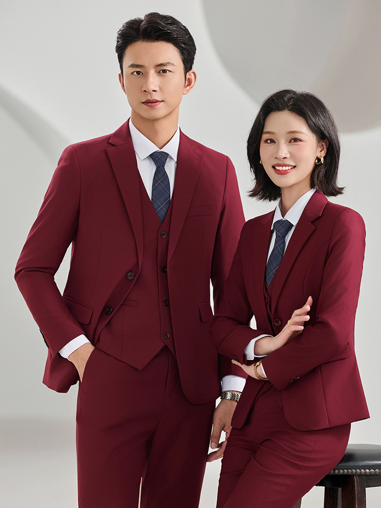 Business Men's Suits, Work Uniforms, Women's Corporate Attire, Property Management, Hotel, Silver Administration, Embroidered Logo