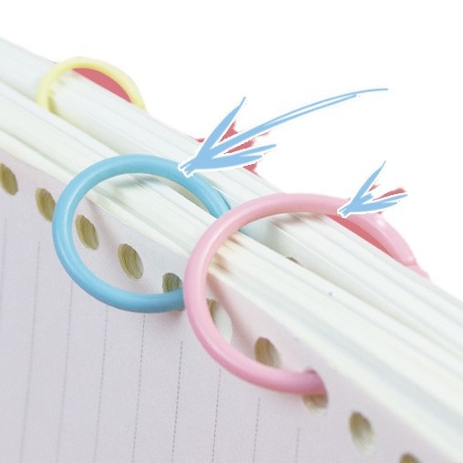 Color ring ring buckle ring removable plastic binding ring binder open ring card free ring