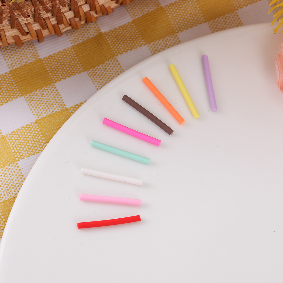 Simulated Solid Small Straw Chocolate Bar Food Toy Pinch Decoration Cream Glue Cake Single Color Soft Pottery Accessories