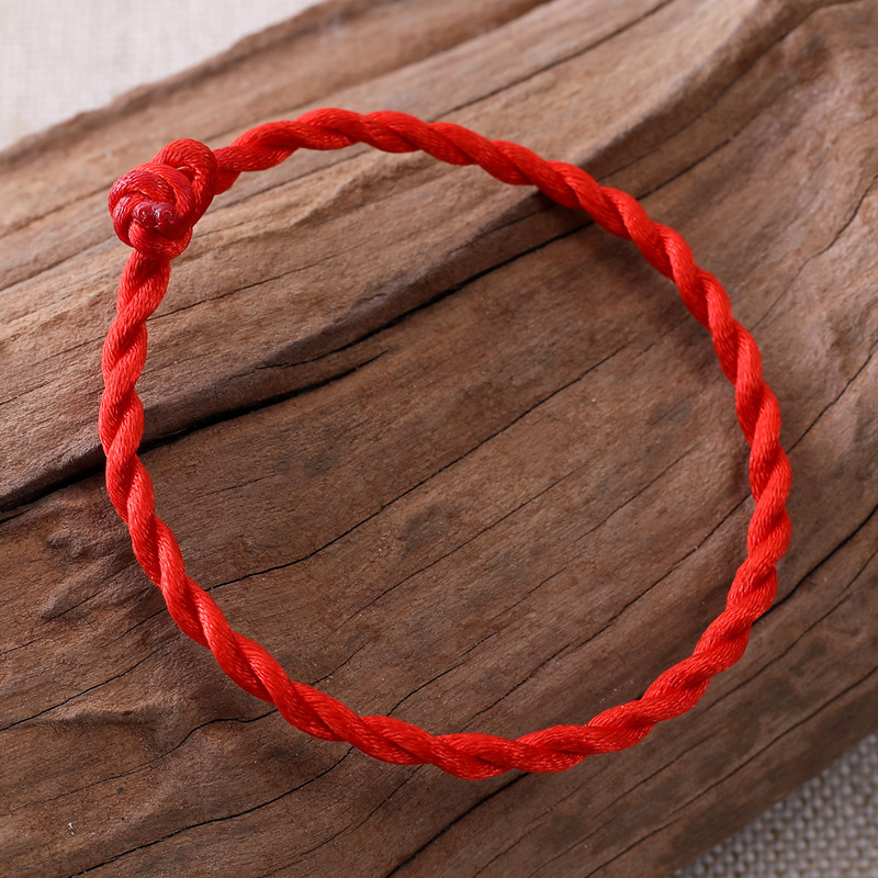 Zodiac Year Red Rope Bracelet Hand-Woven Men's and Women's Simple Hand Rope DIY Wearable Accessories Bracelet Anklet Rope