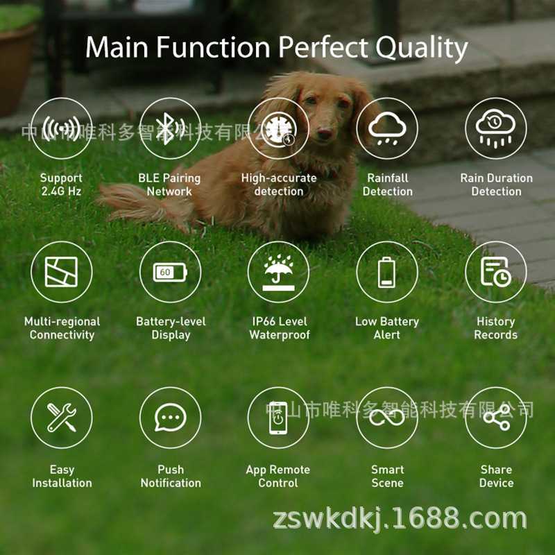 Tuya Zigbee Rain Sensor Water Immersion Rain Automatic Switch Window Sensor Water Leakage Alarm Smart Home