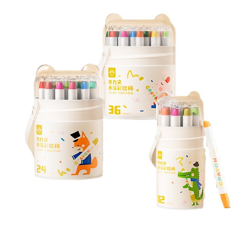 Fast-forward children's crayon oil painting stick is not dirty hand safety 48 color washable primary school student brush colorful stick suit
