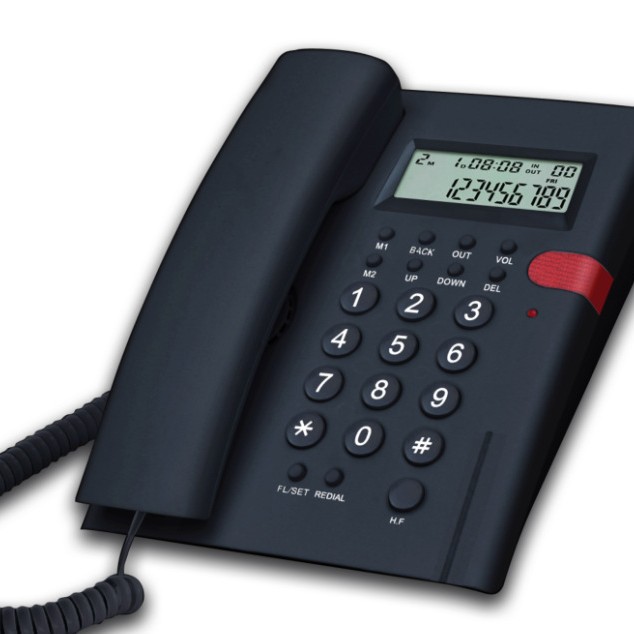 английский телефон для внешней торговли гостиничный телефон стационарный бизнес-отельный номер телефон с идентификацией номера без батареи