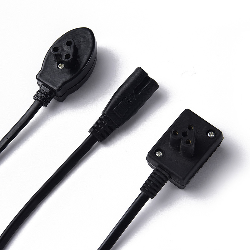 Universal three-hole hot water bag power cord GB explosion-proof clip hand warmer old electric cake power supply wholesale