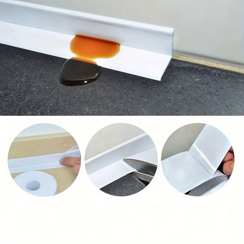 2026 New Cross-Border Dropshipping 3 Rolls of Toilet Caulking Strips Self-Adhesive Sealing Tape