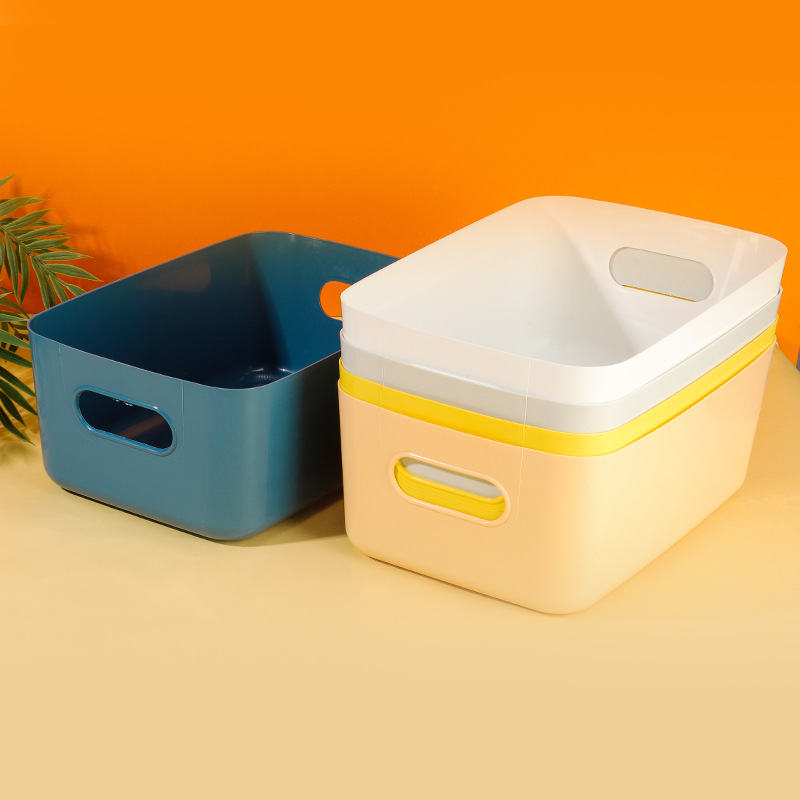 Desktop Storage Box Cosmetic Storage Box Kitchen Drawer Sundries Plastic Box Rectangular Fit Box snack basket