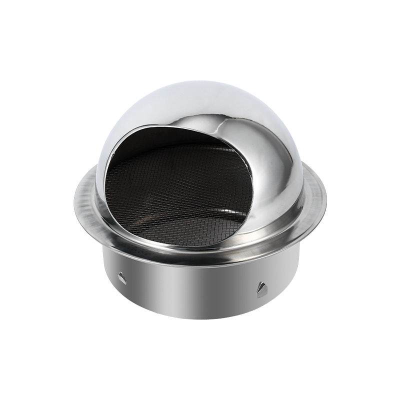 Stainless Steel Hood Range Hood Exhaust Pipe Exhaust Exterior Wall Ventilation Outlet Rainproof Bird-Proof Mosquito Windproof Cover Cross-Border