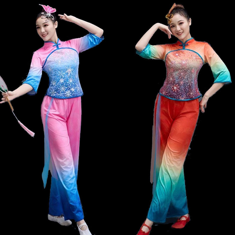 Square Dance Costume New suit Classical Performance Performance Stage Costume Ethnic Fan Dance Opening Performance Costume