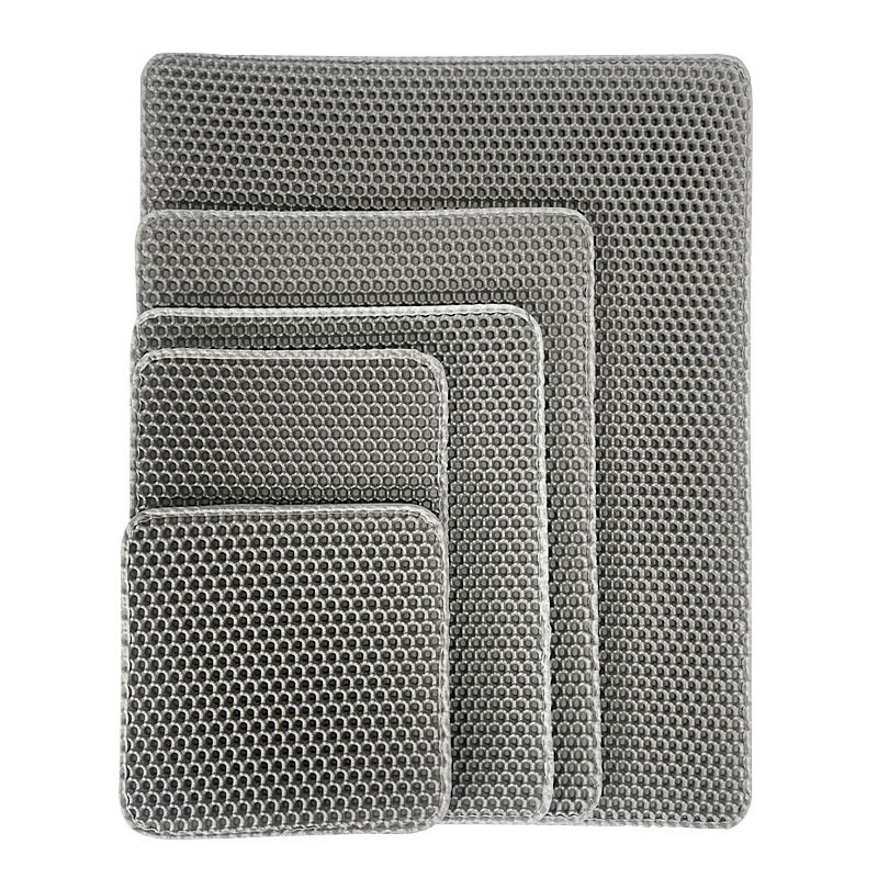 Eva Cat Litter Mat Anti-Splash Double-Layer Filter Cat Litter Mat Washable Extra Large Litter Control Mat Cat Toilet