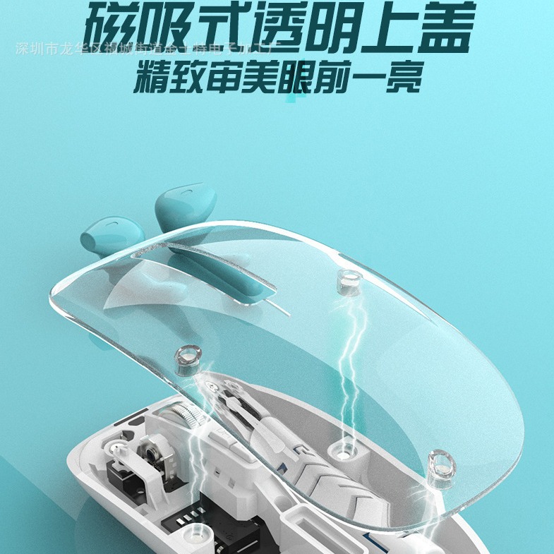 Factory direct supply for Apple Huawei Bluetooth 5.2 dual-mode mute 2.4G wireless transparent typec charging mouse