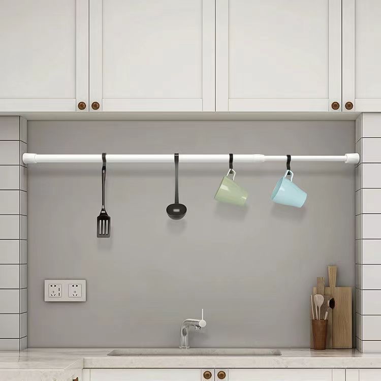 Thickened Telescopic Rod High Carbon Steel Punch-Free Door Curtain Rod Shower Curtain Rod Home Storage Nail-Free Curtain Rod Manufacturer Wholesale