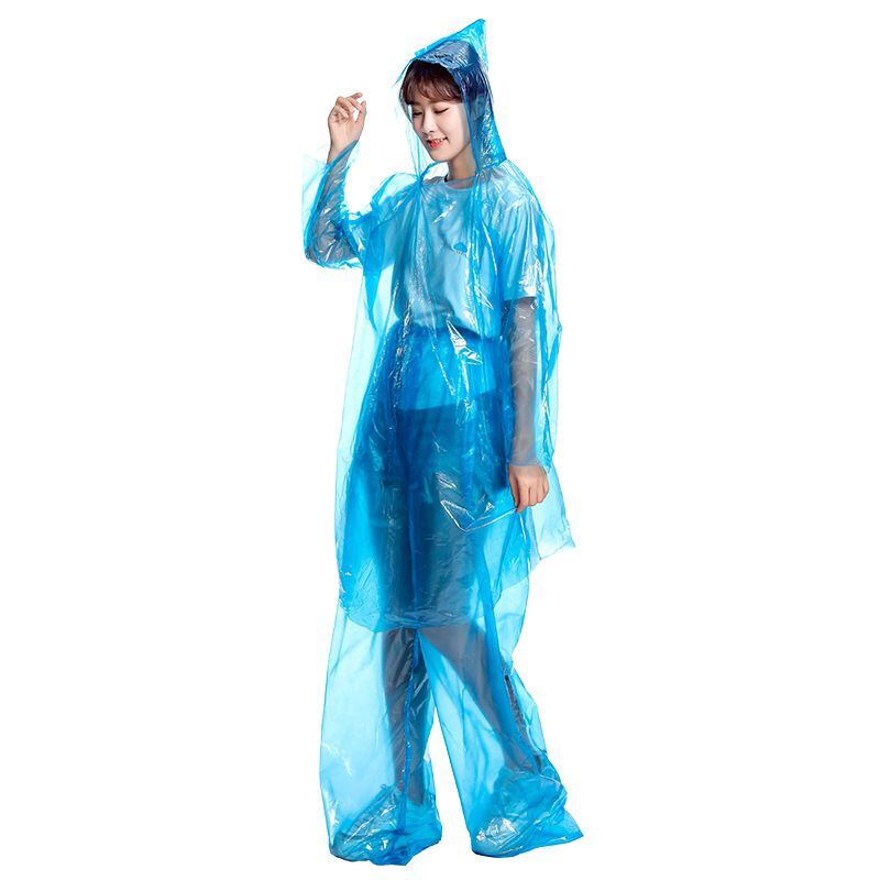 Disposable Raincoat Foot-wrapped Rain Pants Thickened Long Full-body Travel Split Raincoat suit Rainproof for Adult Men and Women