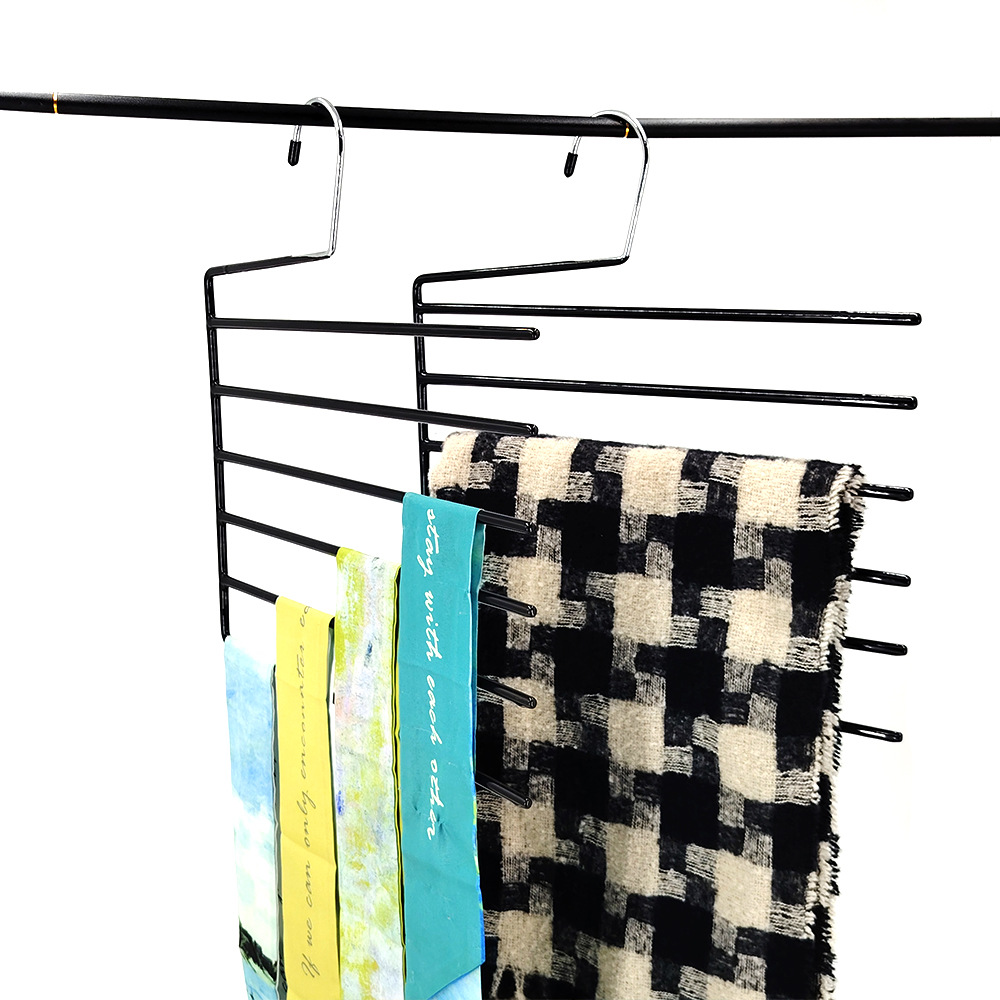Cross-Border Multi-Layer Plastic Dipped Pants Hanging Non-Slip Seamless Towel Rack Hotel Clothing Store Home Tie Scarf Scarf Hanging Rack