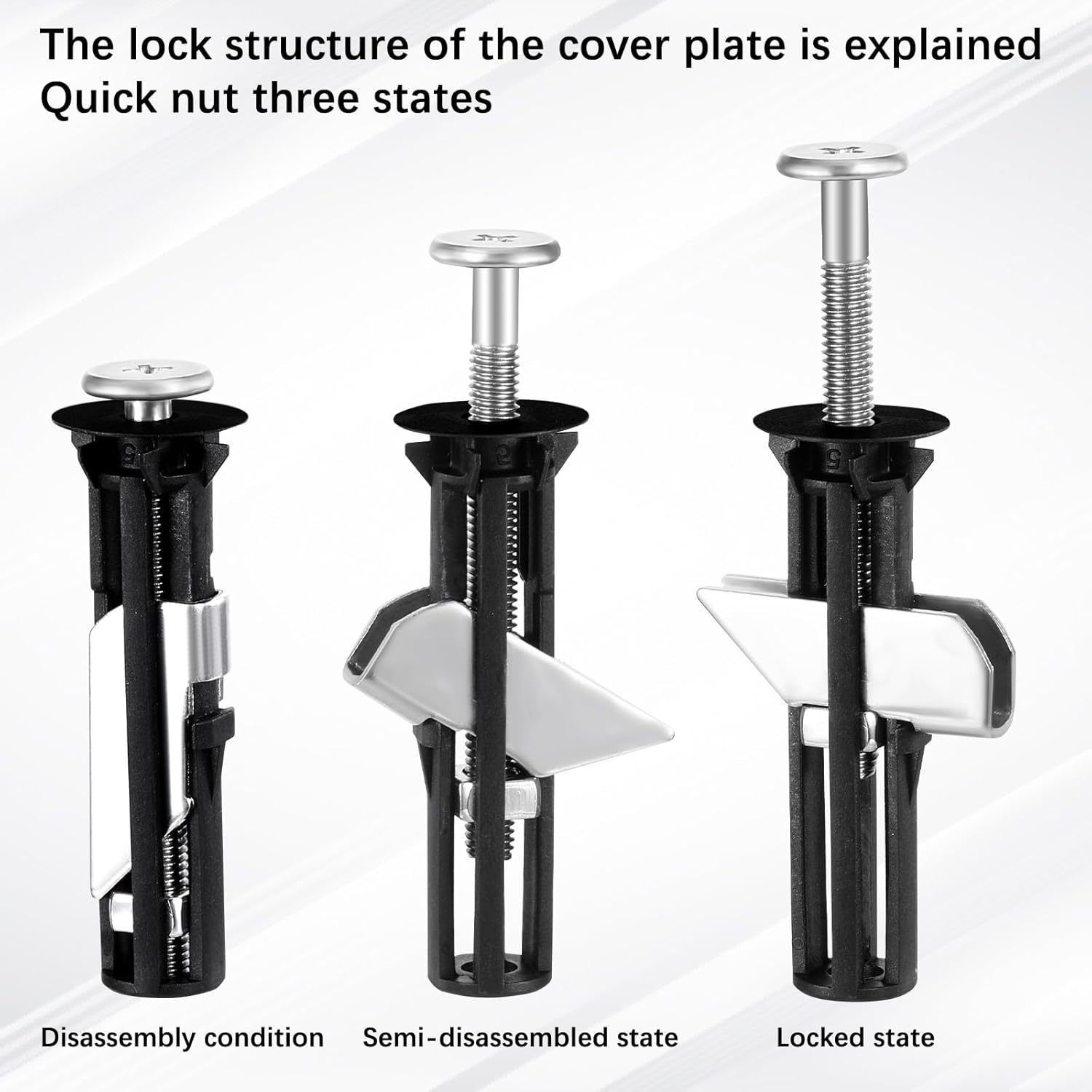 Cross-Border Toilet Cover Expansion Screws Stainless Steel Fixing Bolts Components Toilet Seat Hinge Fastening Accessories