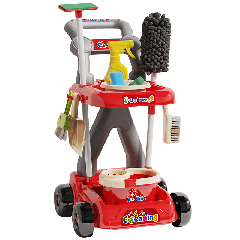 Children's play house mop cleaning toys boys and girls simulation sweeping vacuum cleaner cleaning tools suit