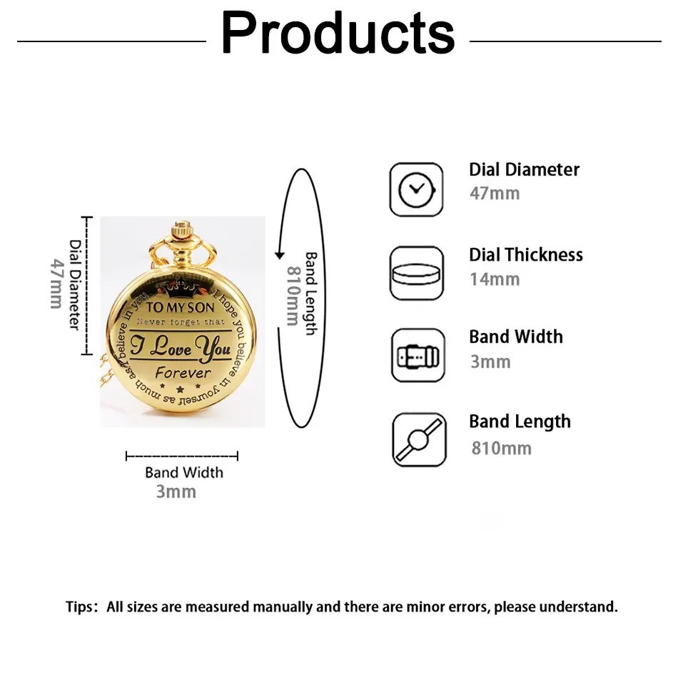 Delta Action Saiyed Pocket Watch Polished Retro Flip Large Pocket Watch Arabic Numerals Gift Watch