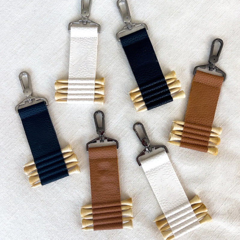 в наличии мульти-набор кожаный чехол для гольф-ногтей, подвесной брелок для ключей, сумка для хранения ТИ