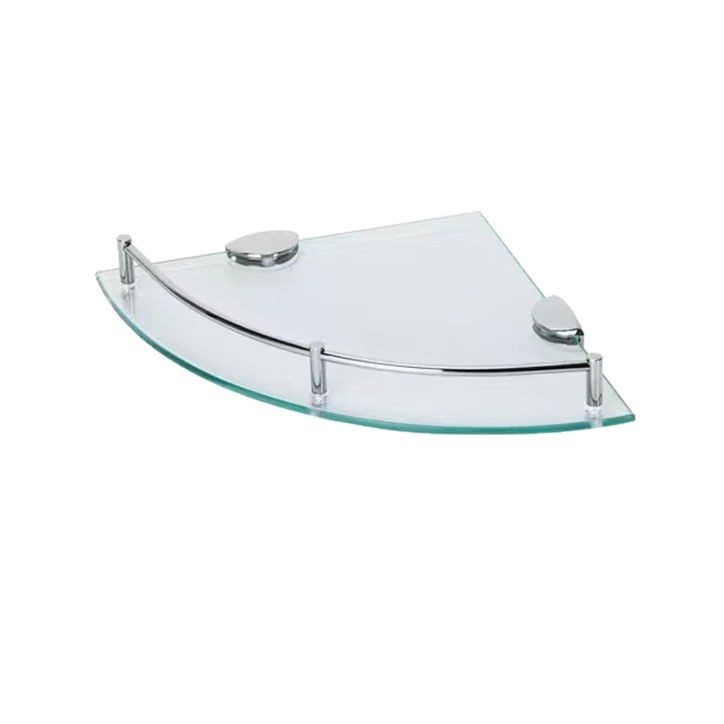 Cross-border special glass tripod bathroom stainless steel storage rack bathroom storage rack toilet double-layer corner rack