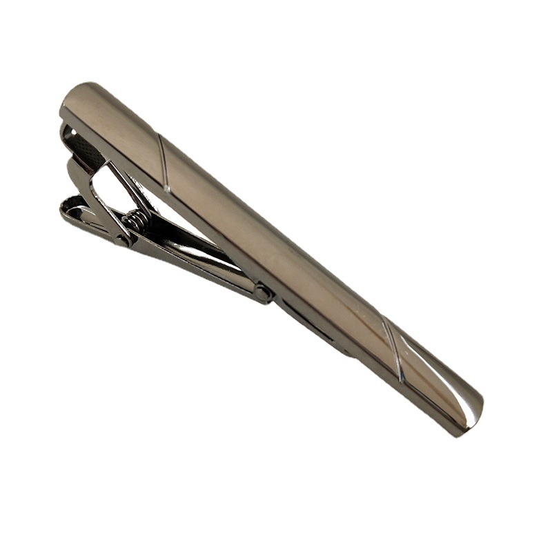 Summer set red clip color tie clip metal simple men's silver accessories tie clip business