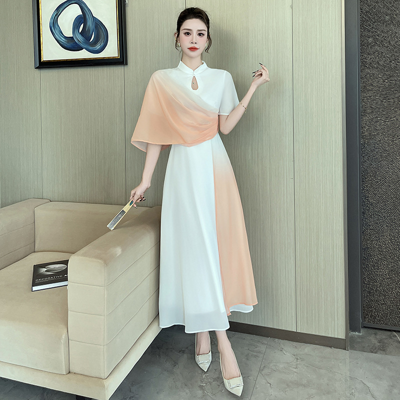 New Chinese Style Zen Style Fairy Fashion suit Elegant Shawl Women's Clothing for Technicians Foot Bath and Foot Therapy Front Desk 1510