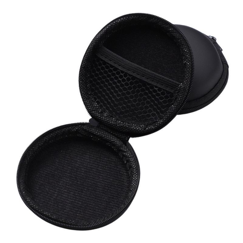 In-Stock Eva Earphone Storage Bag Portable Round Bluetooth Earphone Case Small Zipper Pouch Packaging Portable Storage