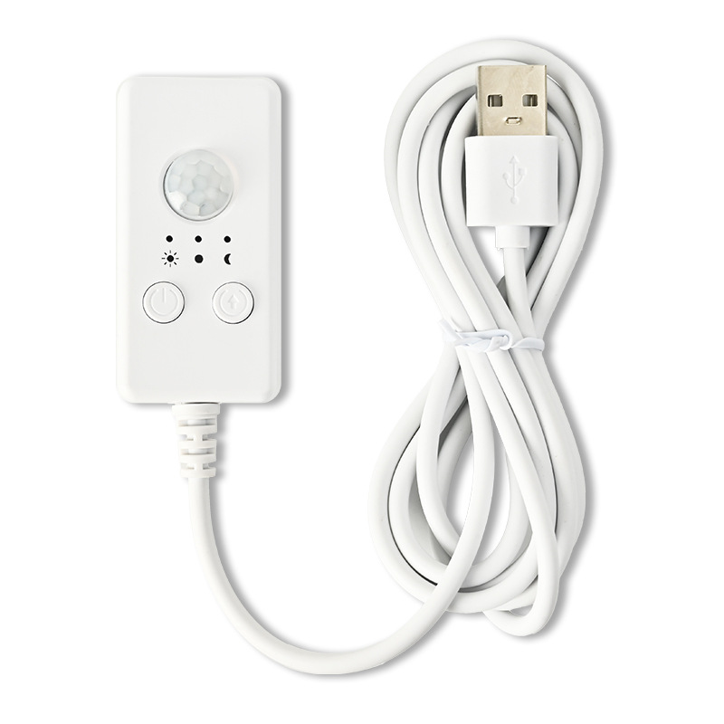 Usb5V-24V Infrared Human Body Sensor Controller Rechargeable Smart Light with Battery Box Dc12V Dimmer