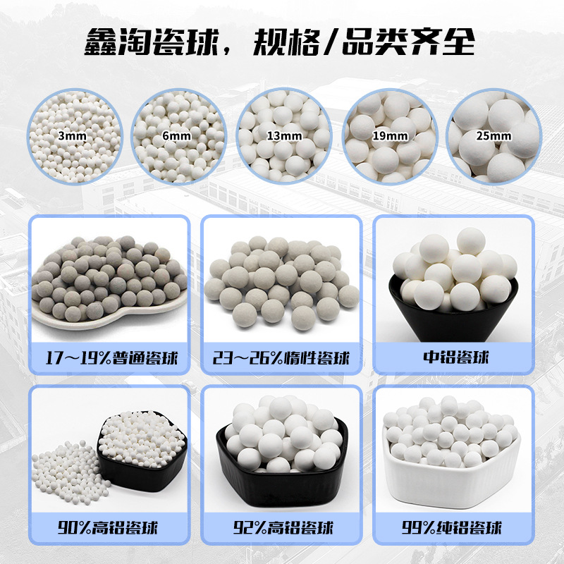 Xintao 90% High Aluminum Ceramic Balls Industrial High Strength Support Compacted Tower Packing Balls Inert Alumina Ceramic Balls
