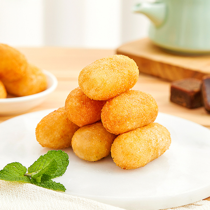 Whole Box of Anjing Glutinous Rice Cakes, Brown Sugar Glutinous Rice Cakes, Hotel Breakfast Desserts, Fast Food Semi-Finished Snacks, Fried Snacks