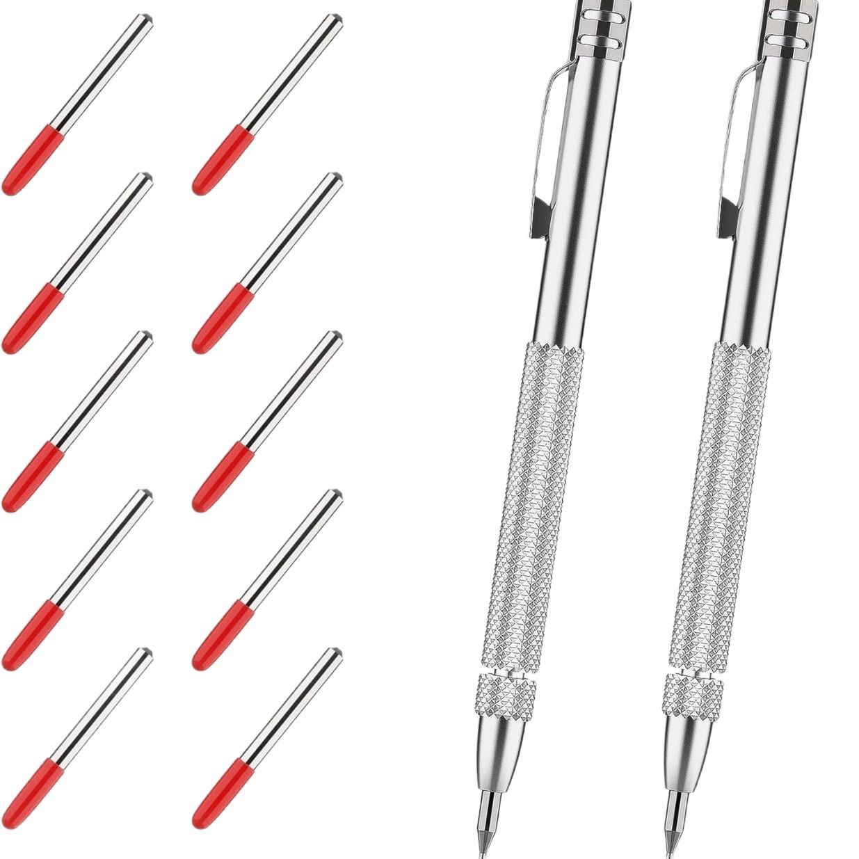 Replaceable Needle Strong Magnetic Scribing Pen Tungsten Steel Scribing Needle Ceramic Glass Cutter Scribing Marker Alloy Marble Pen Professional