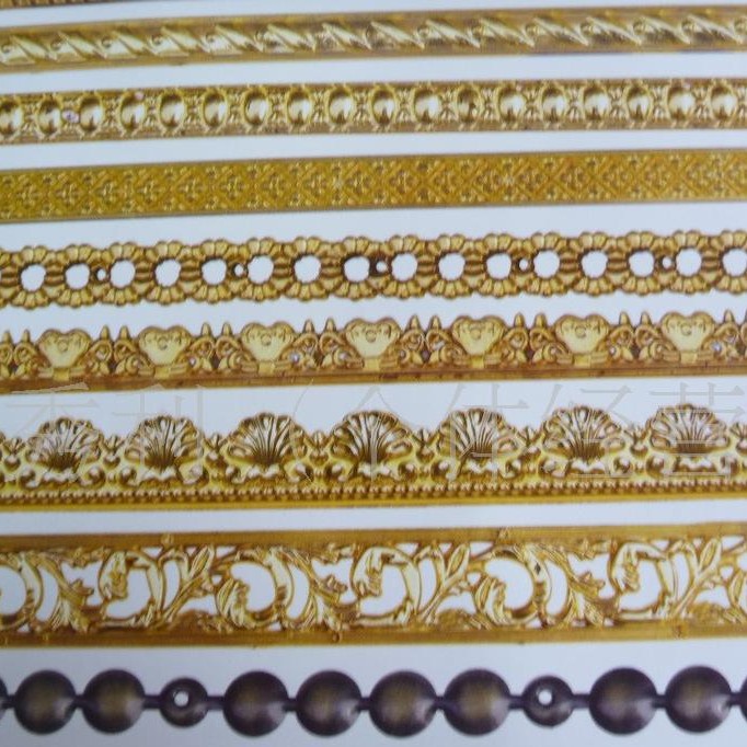 Supply of High-quality Photo Frame Edge Strips, Plastic Gold Edge Strips, Packaging Box Decorative Strips