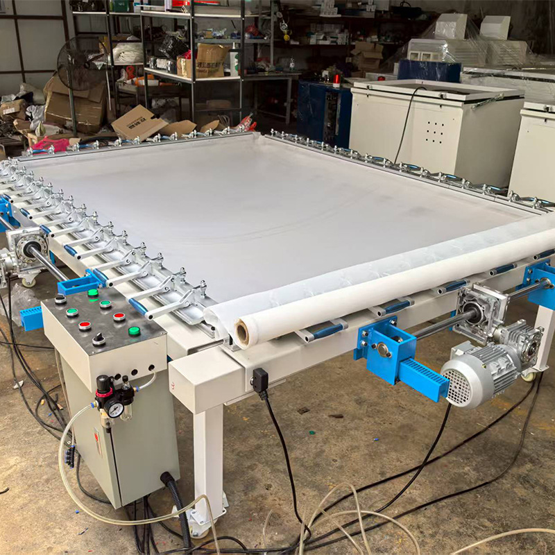 Large Electric Screen Tensioning Machine Shenzhen Manufacturer Fully Automatic Screen Printing Uv Screen Tensioning Machine Equipment High Tension Screen Tensioner