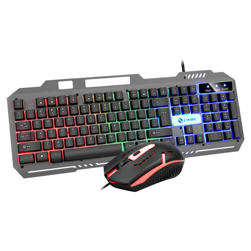 Limei T25 Mechanical Feel Keyboard E-Sports Desktop Notebook Office Game Wired Metal Keyboard and Mouse Set