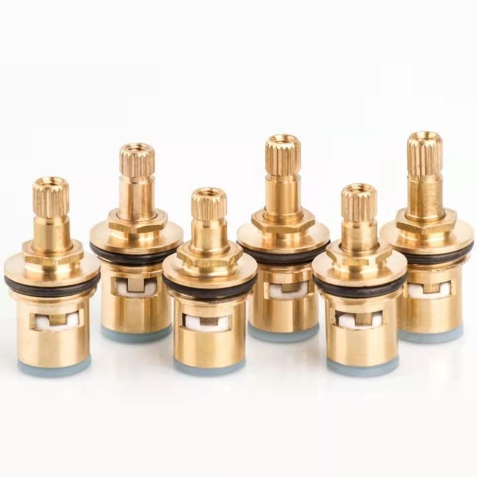 Brass valve core faucet ceramic valve core universal all copper stainless steel angle valve washing machine faucet quick opening copper fittings