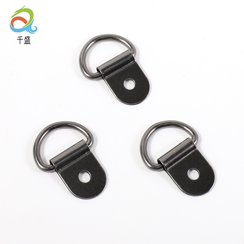 in stock wholesale half ring D buckle plus iron d pull ring outdoor V fixed hook mobile phone case accessories D fixed buckle