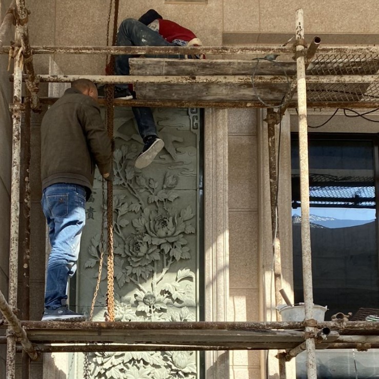 Hui'An Stone Carving Factory Direct Sales Architectural Stone Exterior Wall Dry Hanging Villa Customized Installation Stone Fence