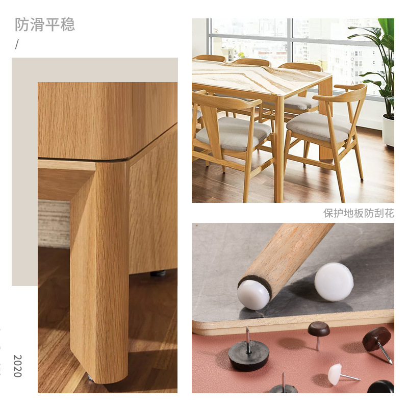 Furniture Foot Nail Brown White Black Double Foot Nail Increased Moisture-proof Foot Nail Table Leg Nylon Foot Nail