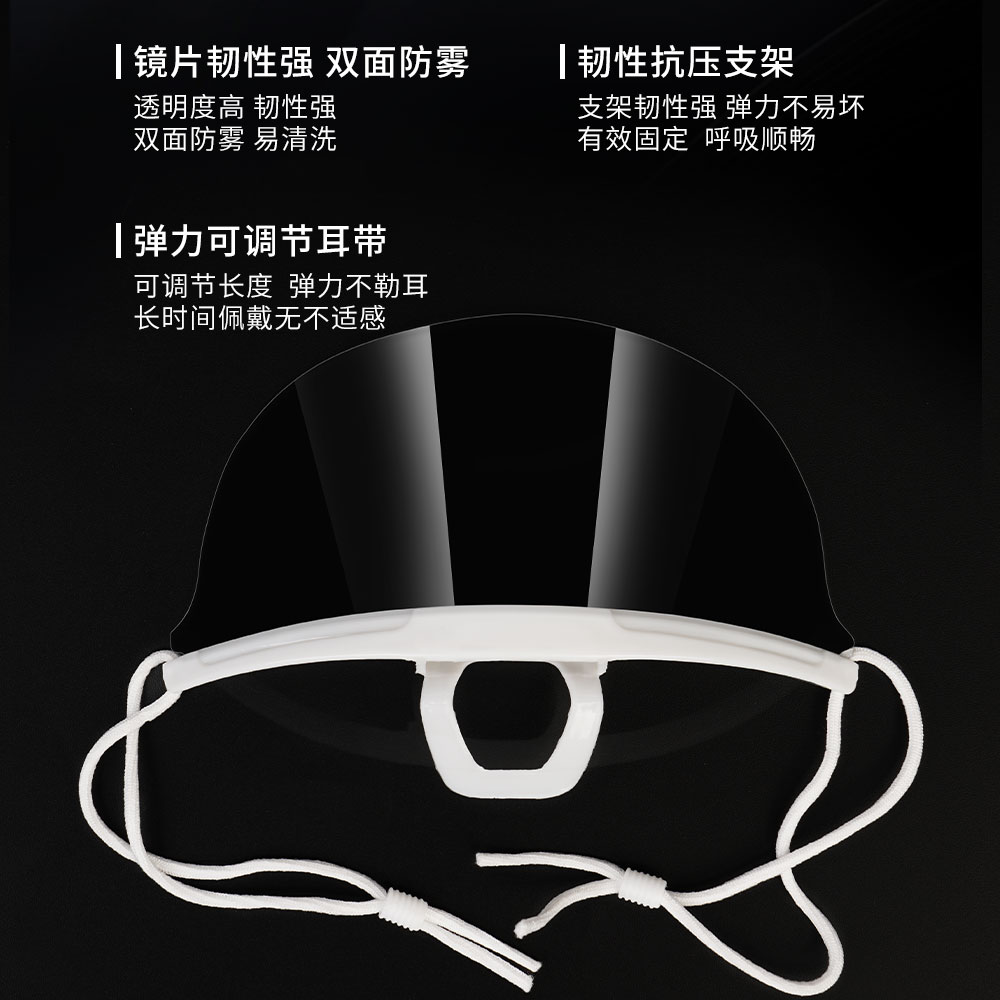 Transparent Catering Mask Food Special Kitchen Chef Mask Anti-fog Canteen Restaurant Plastic Anti-saliva Mask