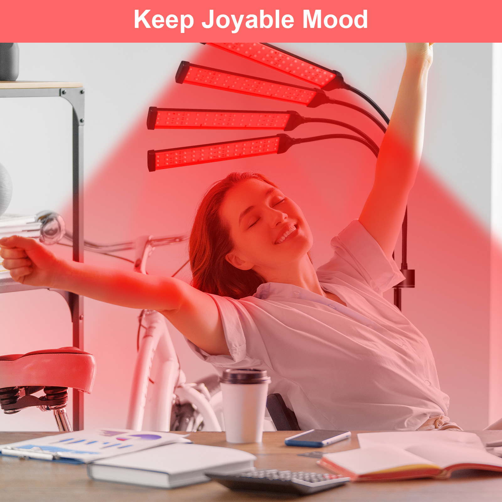 650Nm Red Light + 850Nm Stand Home-Use Floor-Standing Beauty Device Yoga Exercise Shaping Lamp Red Light Therapy