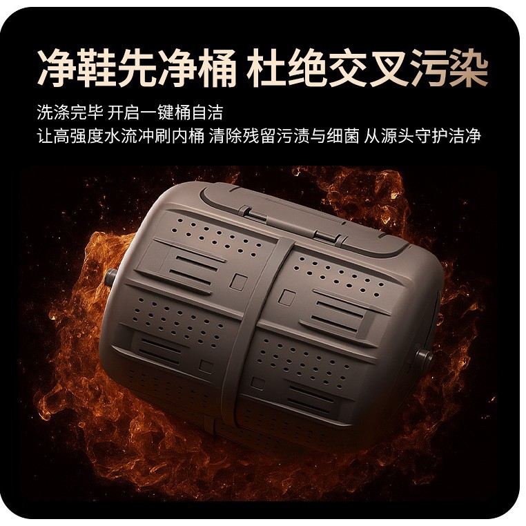 Baifei's New Fully Automatic Drum-Type Desktop Washing Machine for Home and Dormitory Use, Integrated Washing and Scrubbing, Small Antibacterial Shoe Washing Machine