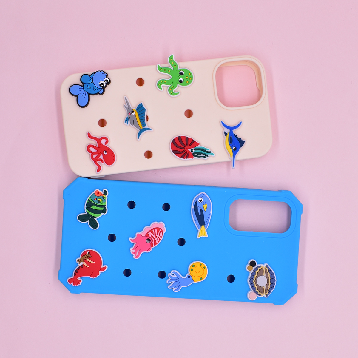 Mobile Phone Protective Cover Marine Animal Cute Flat Decorations Accessories PVC Soft Adhesive Patch DIY Mobile Phone Case Accessories