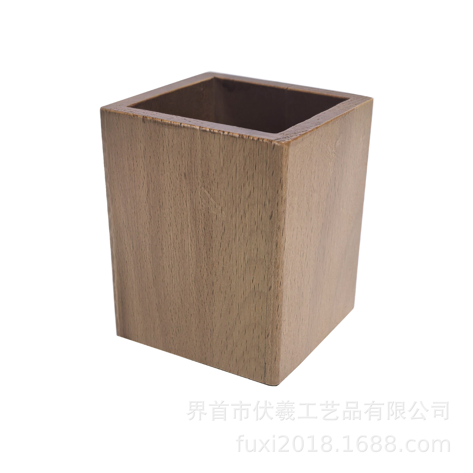 Simple Square Pen Holder Wooden DIY Painted Natural Wood Color Wooden Rhombus Round Beech Storage Box Stationery