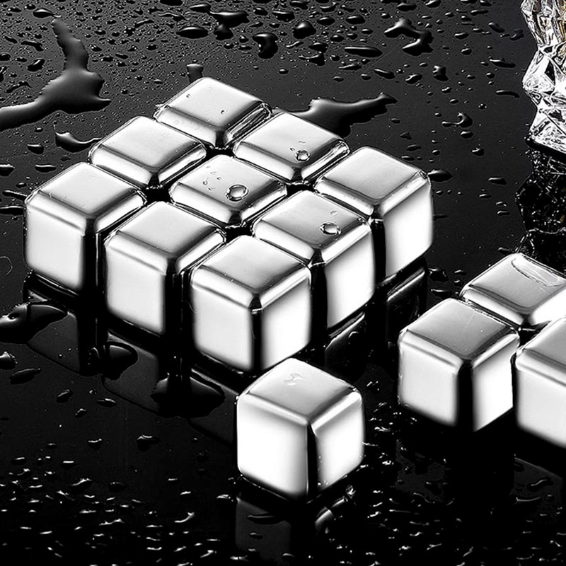 Stainless Steel 304 Food Grade Whiskey Household Quick-Frozen Ice Artifact Ice Wine Stone Iron Metal Ice Ball Ice Cube