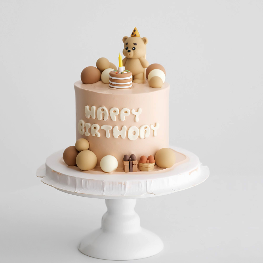 Украшения в стиле Ins, золотые и серебряные мягкие клейкие медведи с дуновением свечи, украшения в подарочной коробке, шариковые украшения для торта, мультяшные