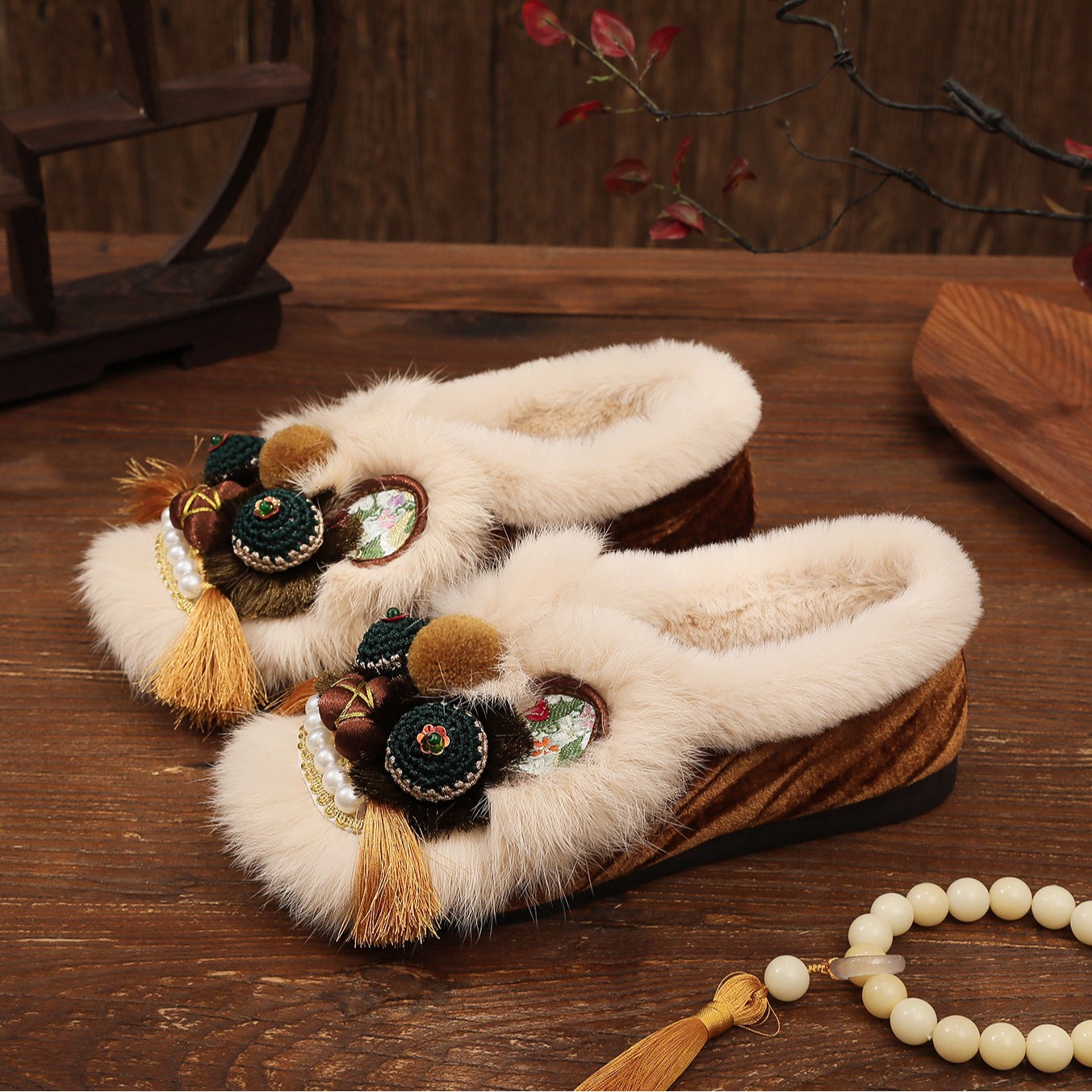 Новые модные ретро туфли с многослойной подошвой, ручная работа, тканевые туфли с тигровой головой для взрослых, оригинальные туфли ханфу с этническим стилем