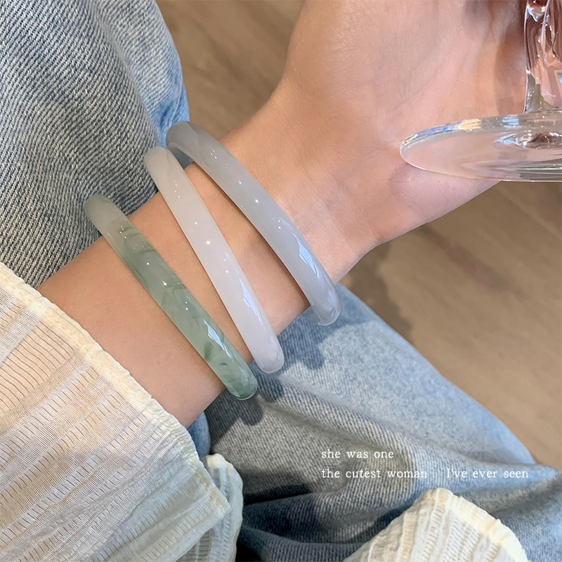 Браслет «Шаг за шагом» имитация стеклянного нефритового браслета женский нефритовый браслет новый китайский стиль национальный стиль ручные украшения нишевый браслет