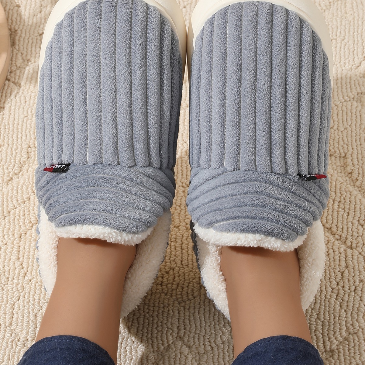Thick-soled cotton slippers women's popular indoor home comfortable warm outdoor wear cold-proof non-slip cotton shoes men's winter